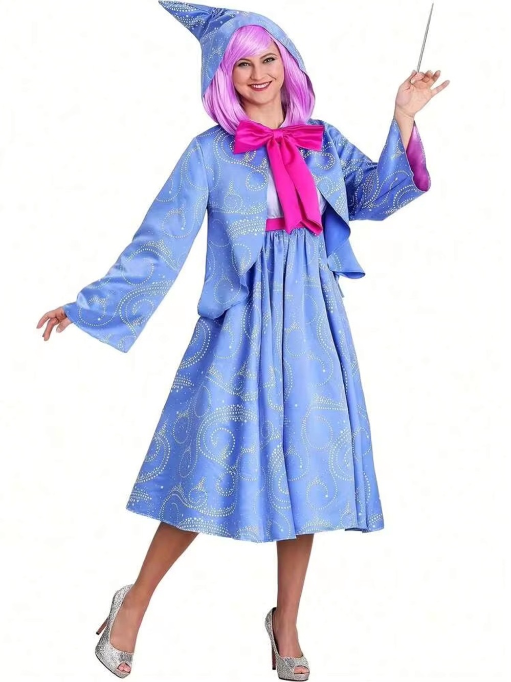 Fairy Godmother Costume Cinderella Size XL Halloween Dress and Hooded Jacket XL